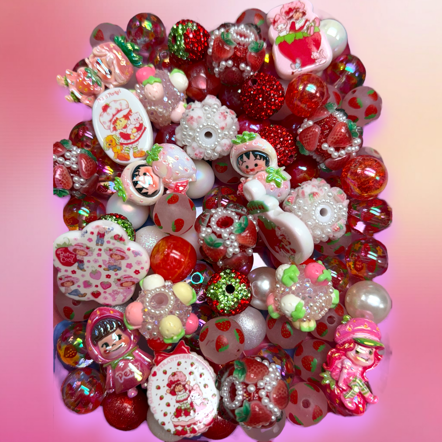 Strawberry Bead Mix
