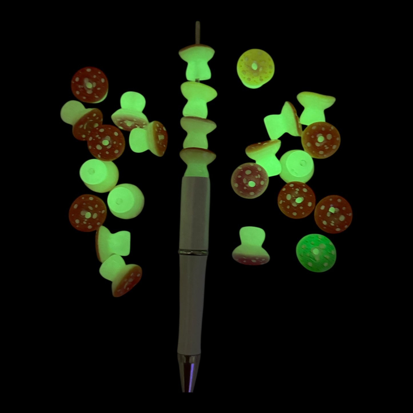 Luminous Mushroom Beads – Glow in the Dark Beads