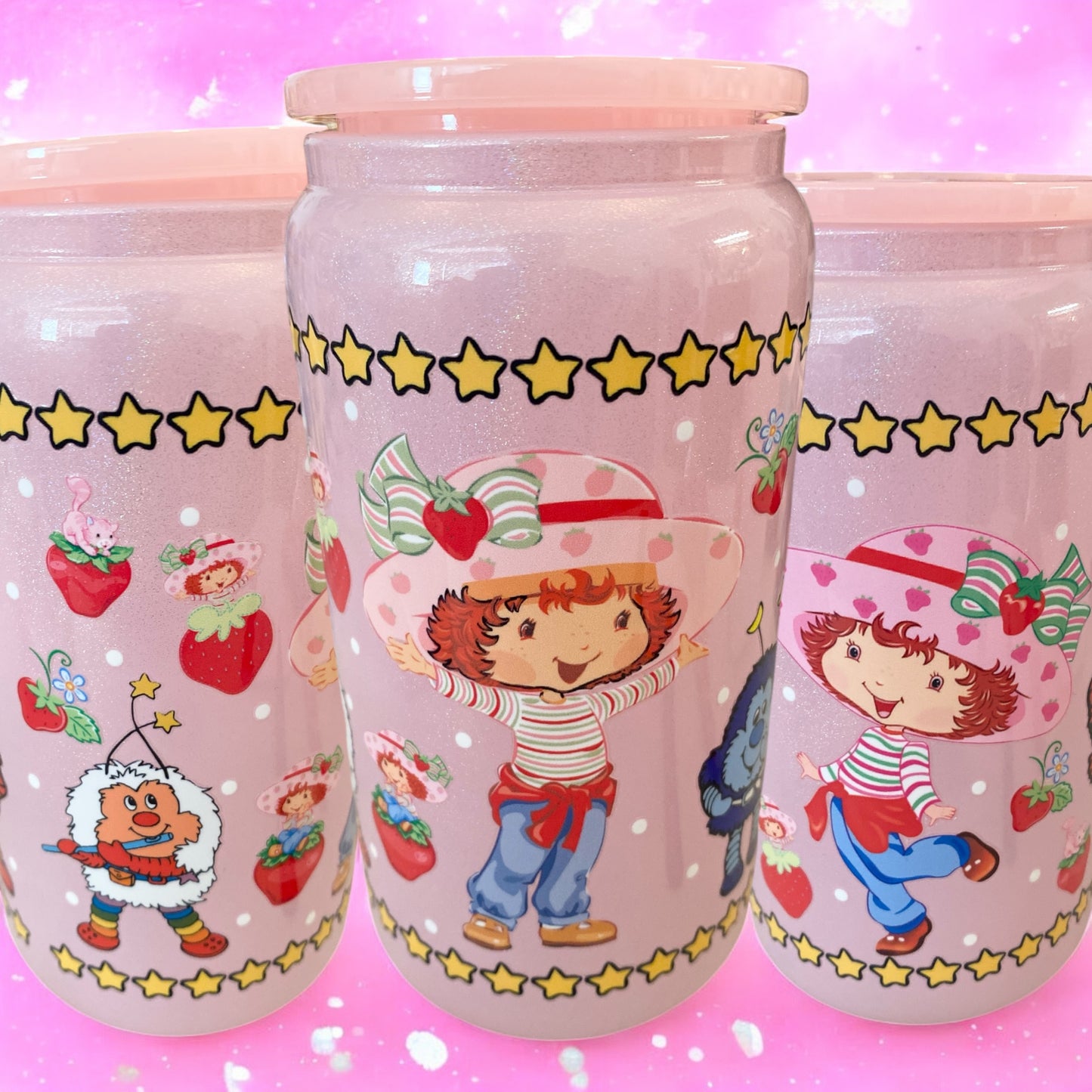 Strawberry Girl Glass Tumbler