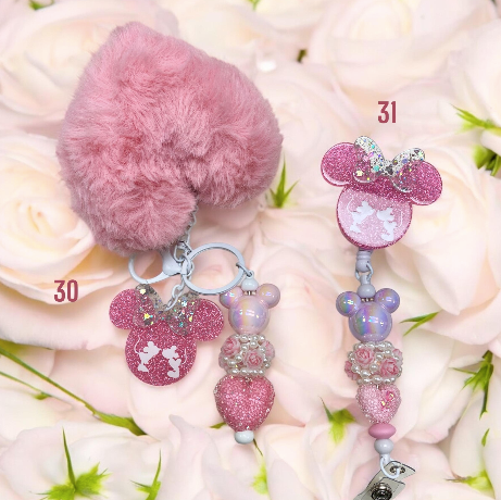Valentine's Day Keychains, Valentine Badge Reels, Valentine Pop Sockets, Keychains