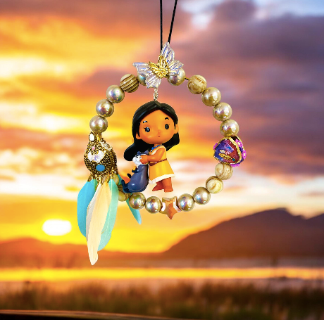 Princess Car Charm for Rear View Mirror, Princess Window Charm, Princess Decoration