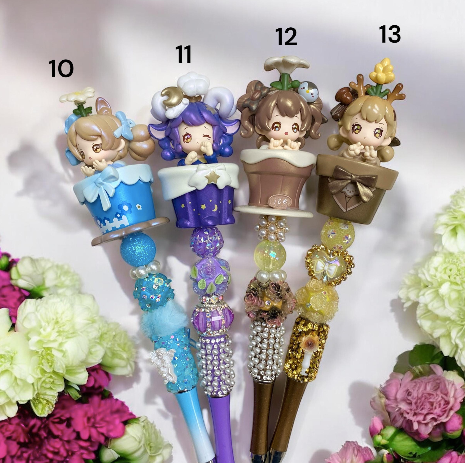 Momoji Pens, Momoji, Beadable Pens, Character Pens