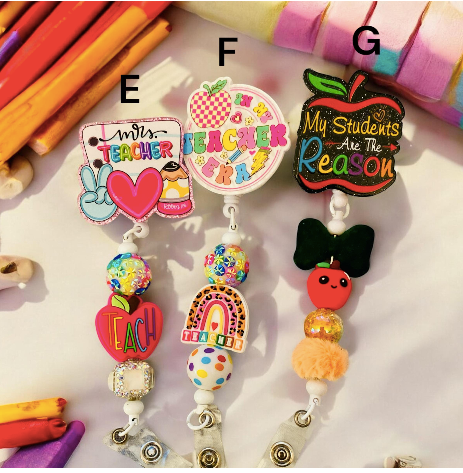 Teacher Badge Reels, Lanyards & Pops Sockets
