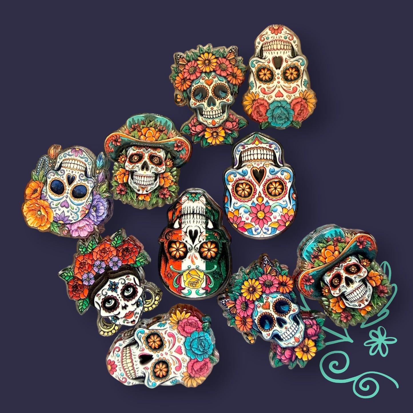 Skull Beads - Day of Dead