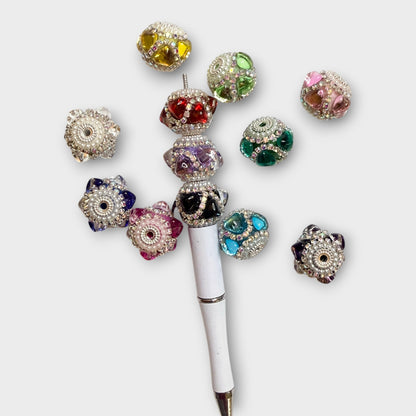 Fancy Round Beads - Heart (B)