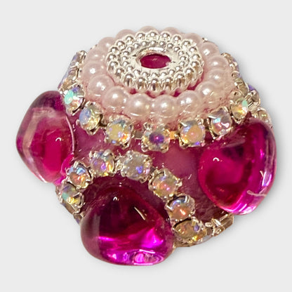 Fancy Round Beads - Heart (B)
