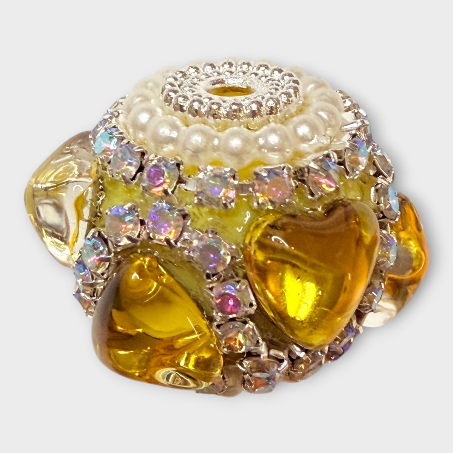Fancy Round Beads - Heart (B)