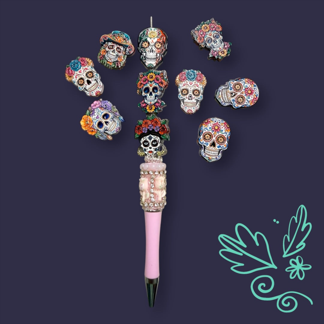 Skull Beads - Day of Dead