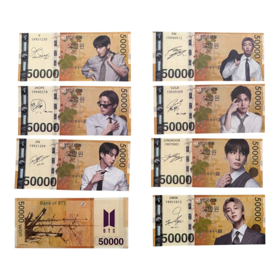 BTS Novelty Money Bills