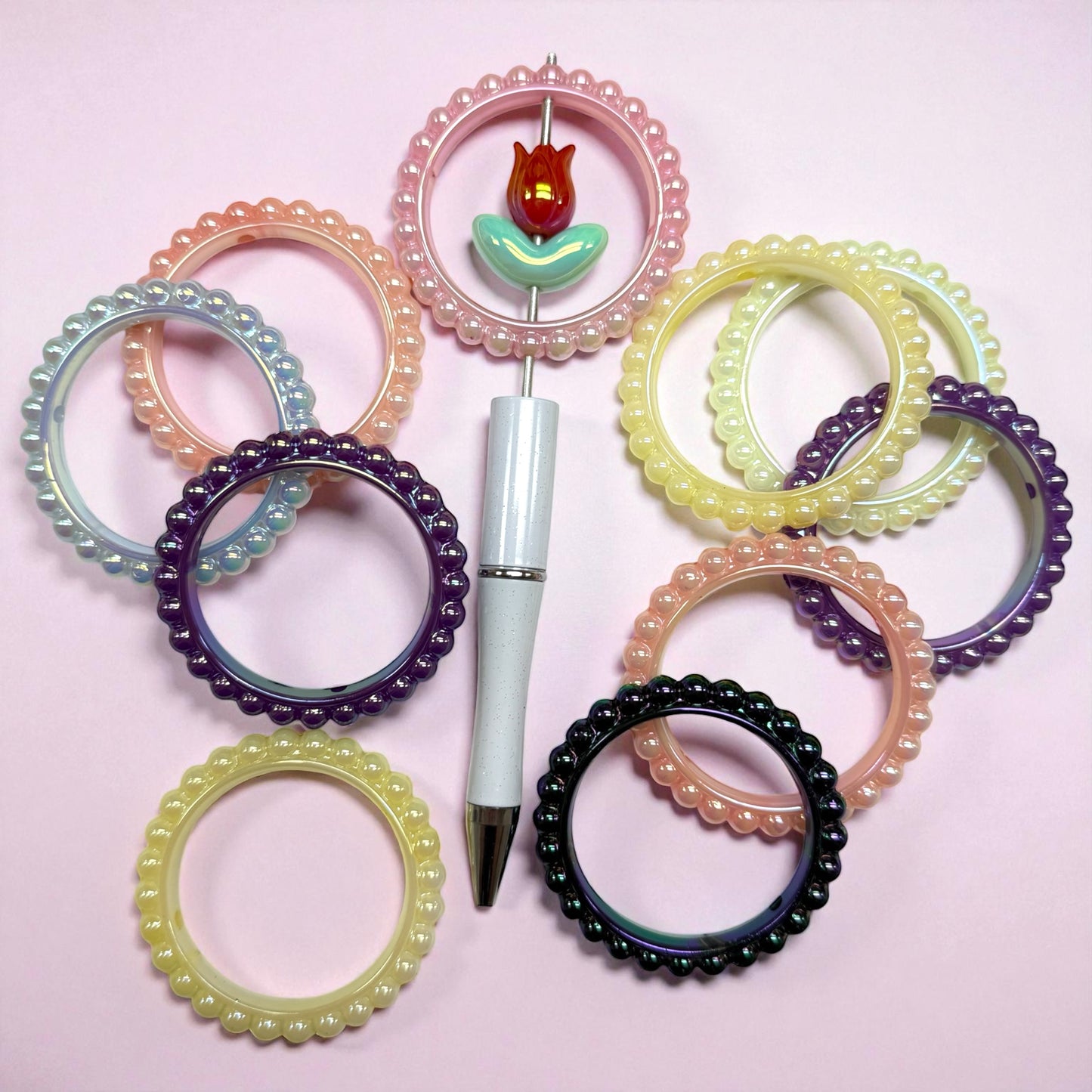 Round Frame Beads (10 pcs)