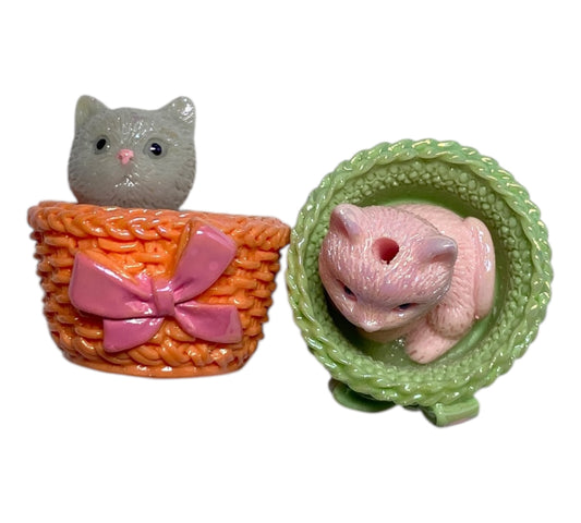 Cat in Basket Beads