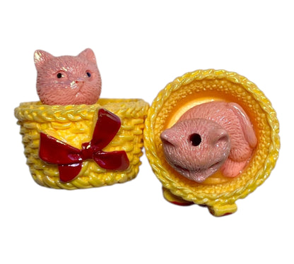 Cat in Basket Beads