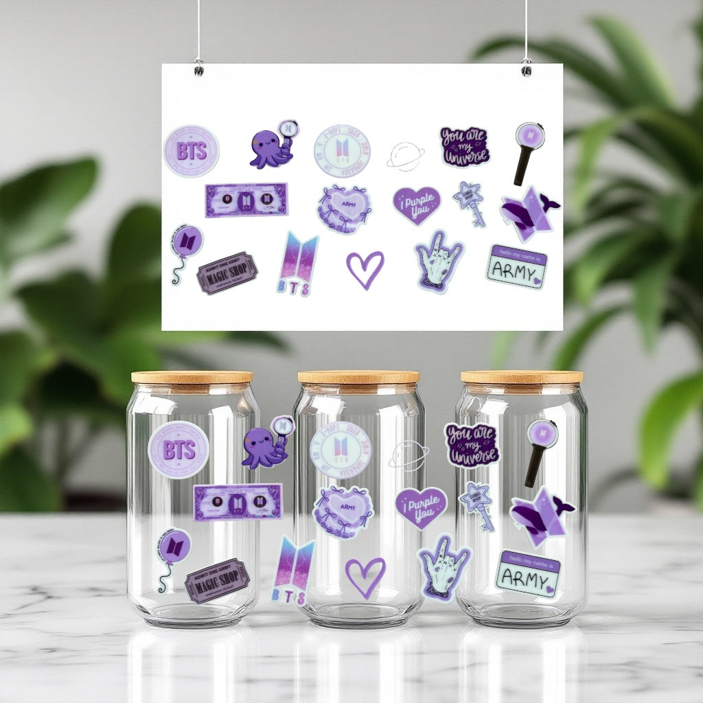 Kpop BTS Cup Wraps