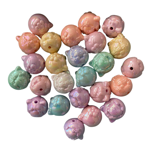 Cat Head Shaped Beads (25 pcs)