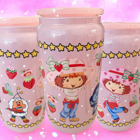 Strawberry Girl Glass Tumbler