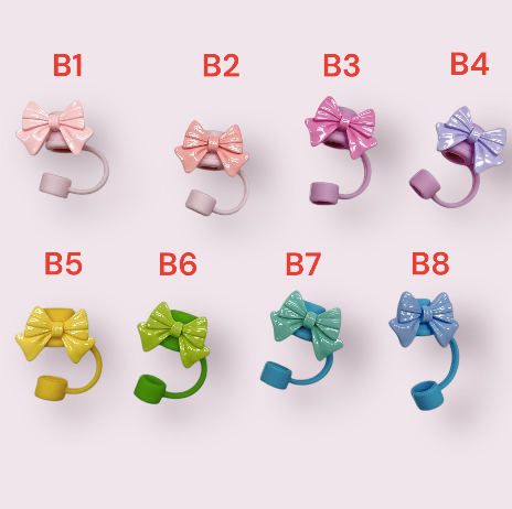 Pretty Bow Straw Toppers