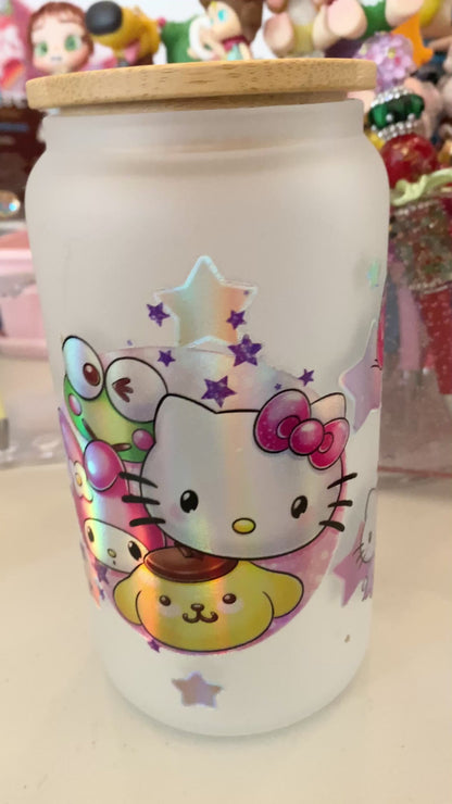 Hello Cat Glass Tumbler