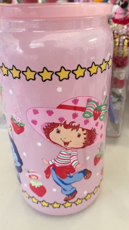 Strawberry Girl Glass Tumbler
